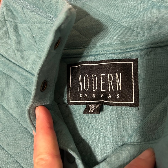 Quilted teal pullover - Picture 6 of 7